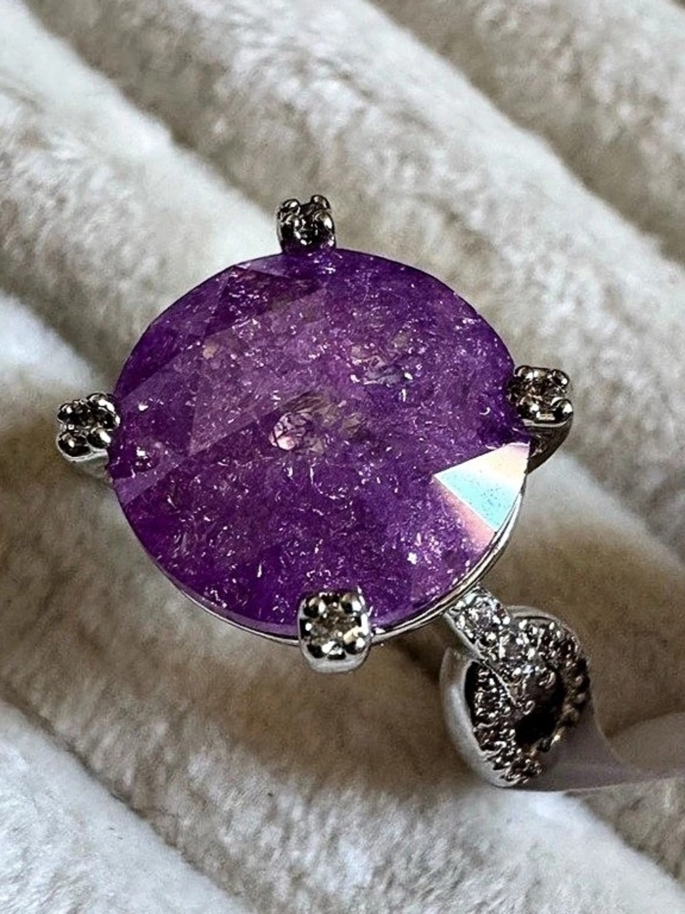 Bomb Party Crowned In Radiance Ring Purple Size 6